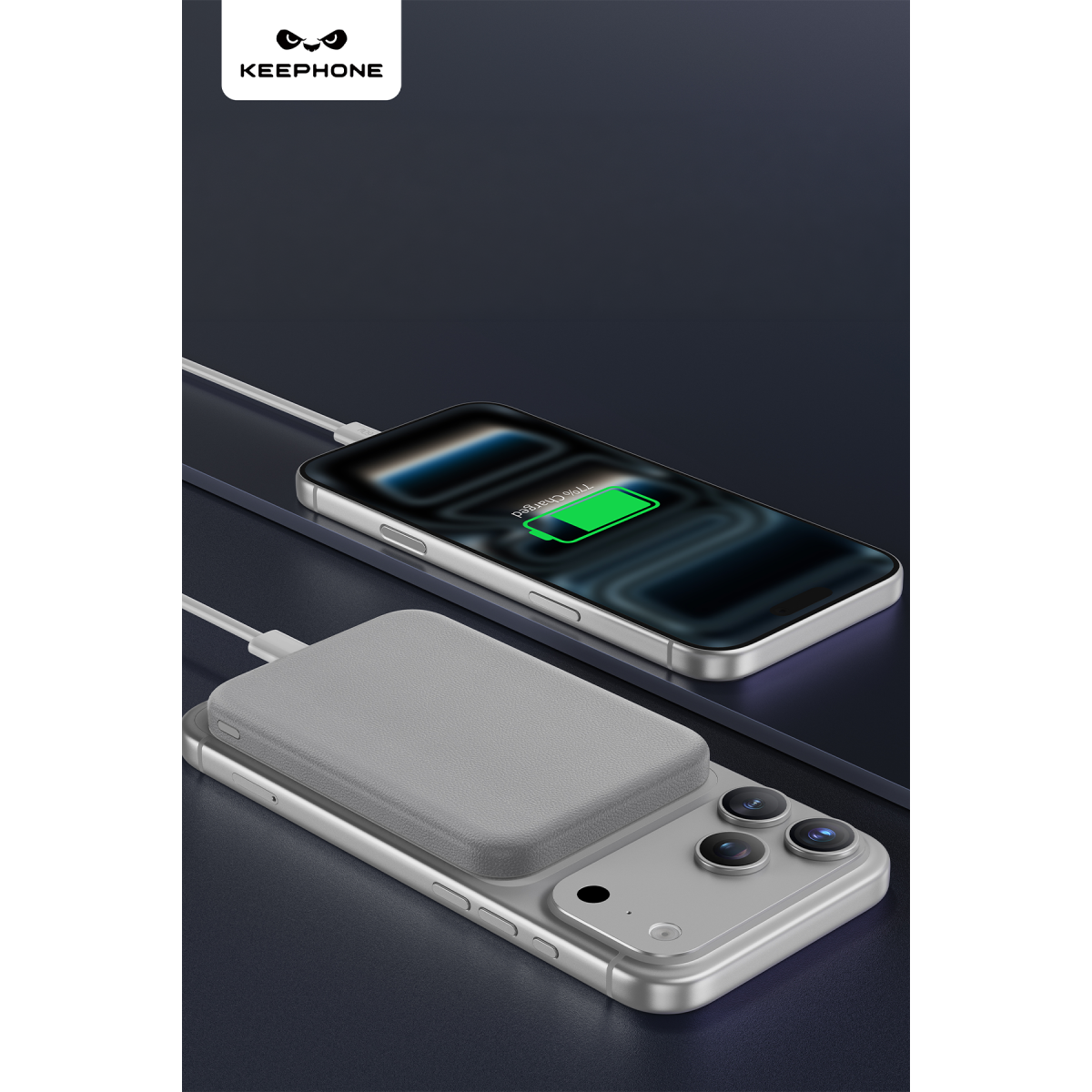 Keephone PB57 Peekaboo 5.000 mAh 20W PD ve 15W MagSafe Uyumlu Powerbank