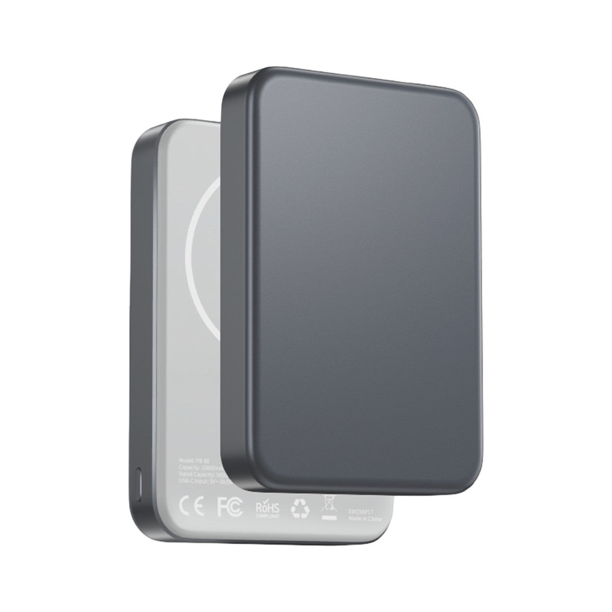 Keephone PB60 Glossey 10.000 mAh 22.5W USB 20W Type-C ve 15W Kablosuz Şarj Semi Solid Destekli Magsafe Powerbank