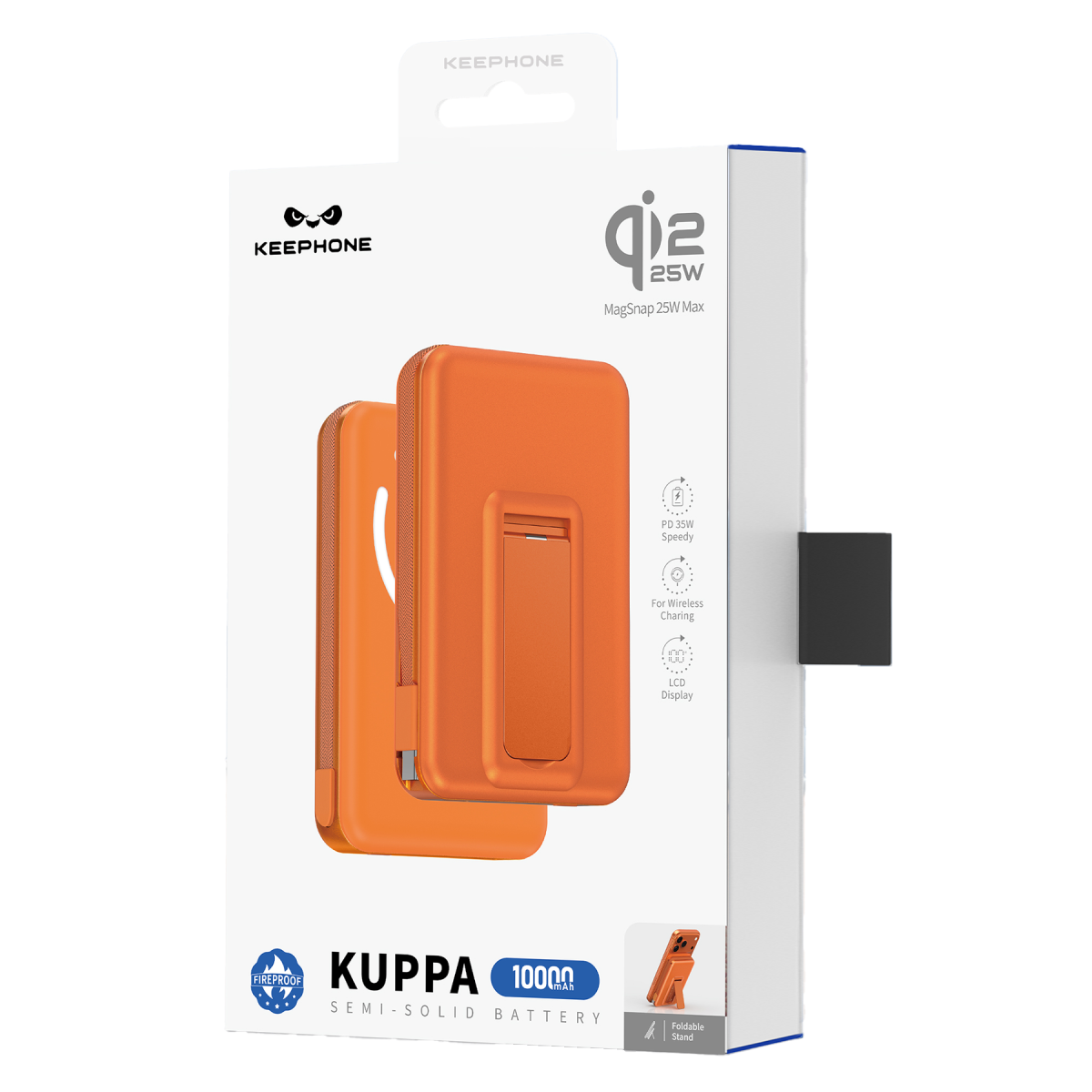 Keephone PB63 KUPPA 10000 mAh 25W Qi2 MagSafe Manyetik ve Semi-Solid Destekli Powerbank
