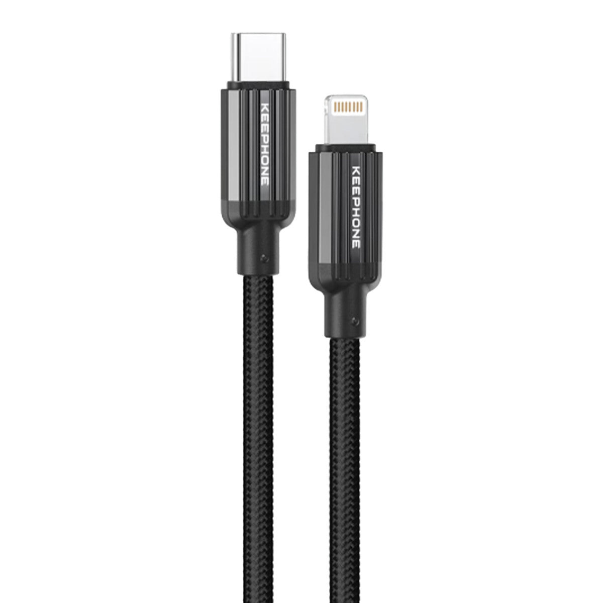 Keephone Pitta 1.2M 27W Örgülü Type-C to Lightning PD Hızlı Şarj Data Kablosu