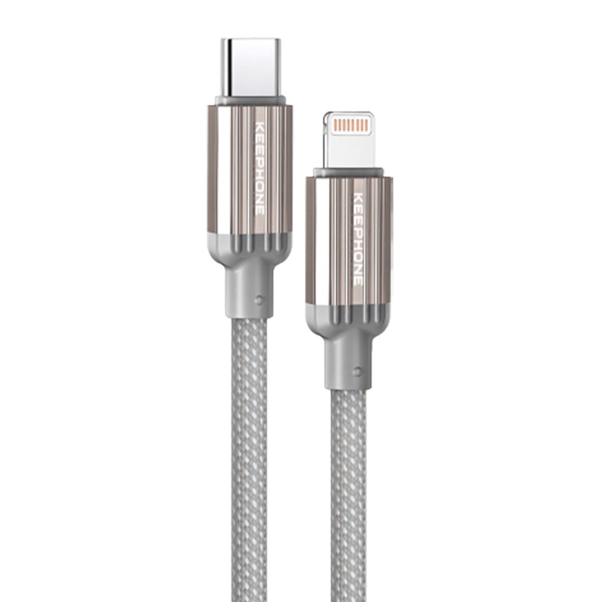 Keephone Pitta 1.2M 27W Örgülü Type-C to Lightning PD Hızlı Şarj Data Kablosu
