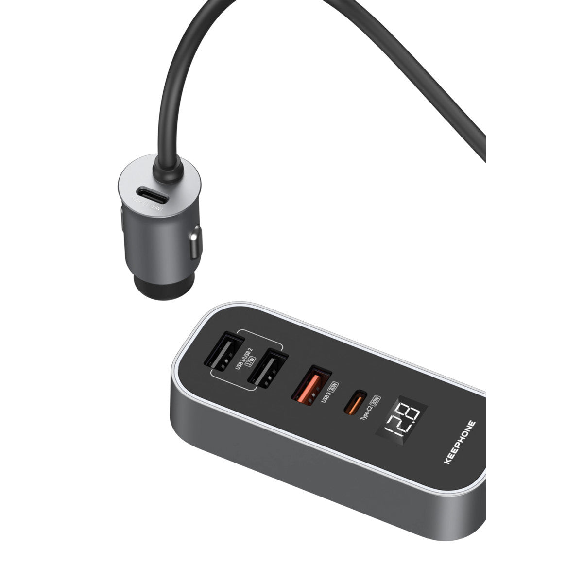 Keephone RevAmp CC14 2 Adet 17W USB 1 Adet 30W USB ve 1 Adet 30W Type-C Çıkışlı PD Hızlı Araç Şarj