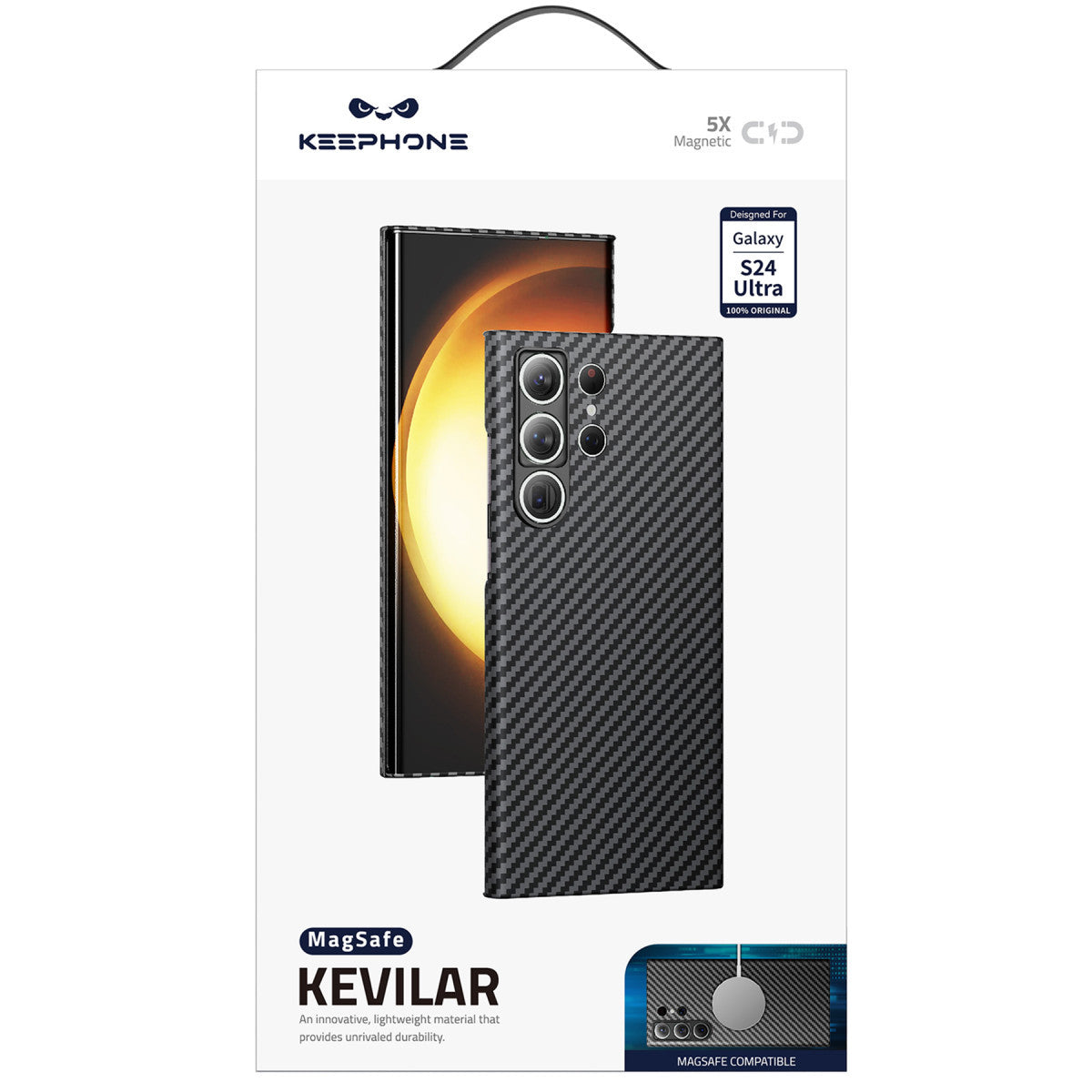 Keephone Samsung Galaxy S23 Ultra Kevlar Magsafe Kılıf
