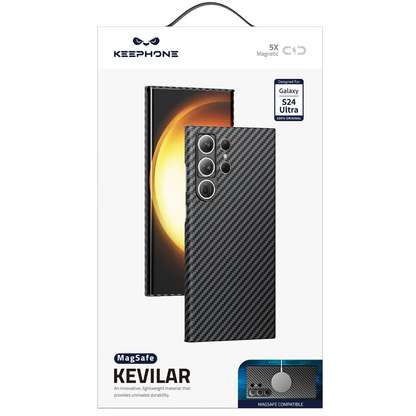 Keephone Samsung Galaxy S24 Ultra Kevlar Magsafe Kılıf - Siyah