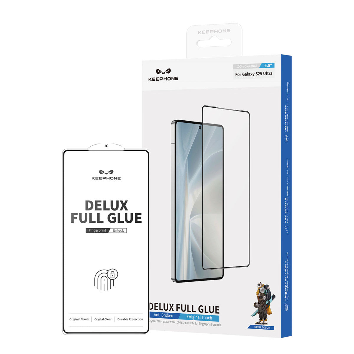 Keephone Samsung Galaxy S25 Delux Full Glue 2.5D Cam Ekran Koruyucu