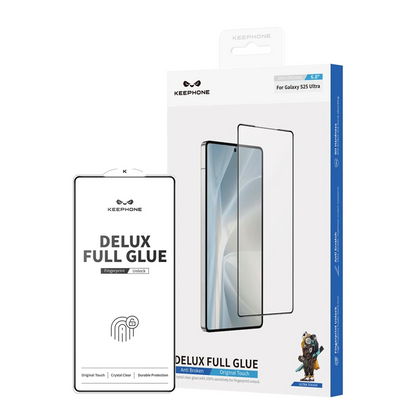 Keephone Samsung Galaxy S25 Plus Delux Full Glue 2.5D Cam Ekran Koruyucu - Siyah