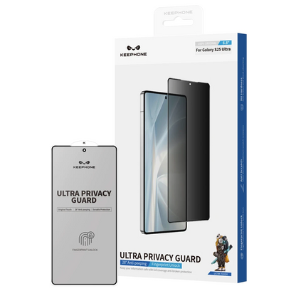 Keephone Samsung Galaxy S25 Plus Ultra Privacy 2.5D Cam Ekran Koruyucu - Siyah