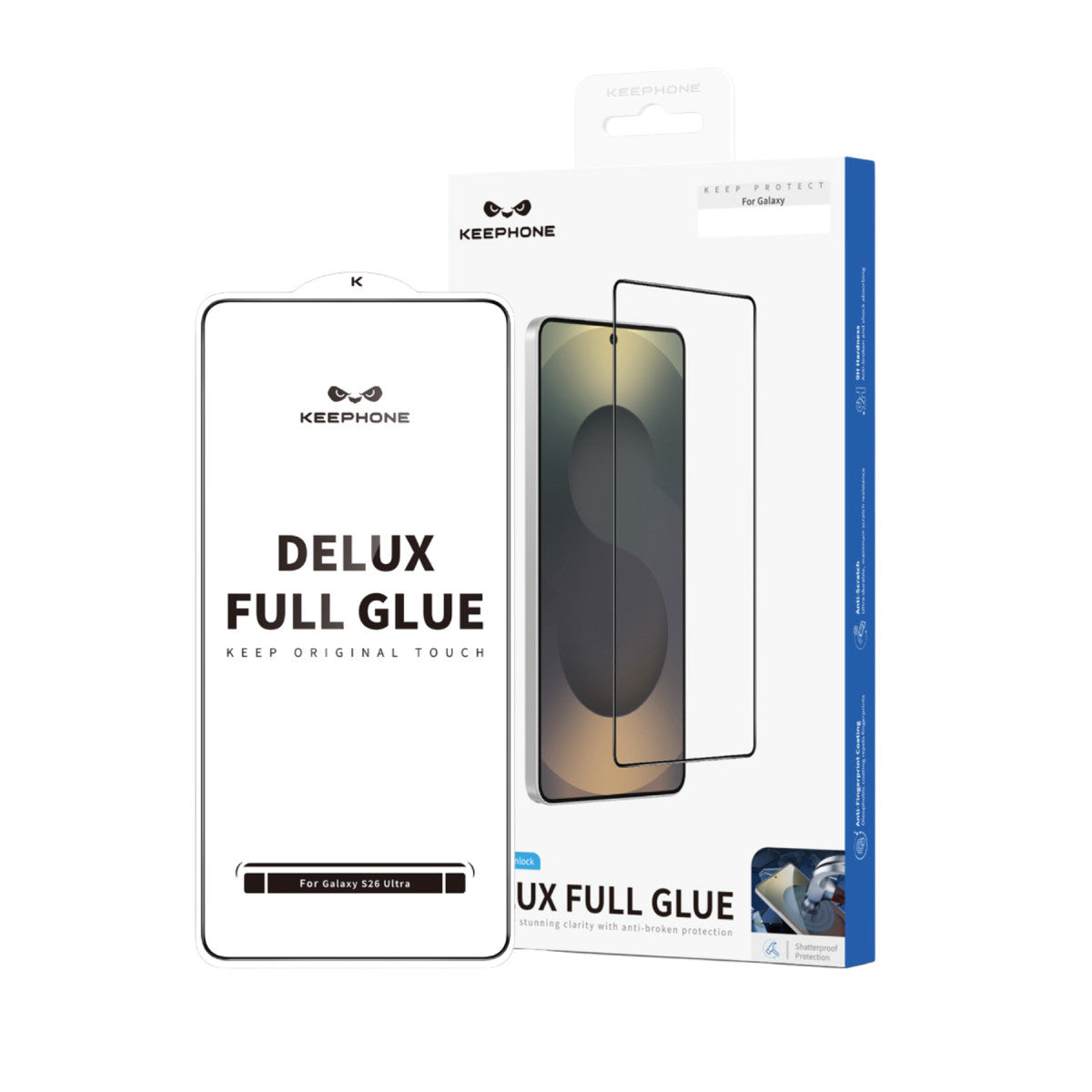 Keephone Samsung Galaxy S26 Delux Full Glue 2.5D Cam Ekran Koruyucu