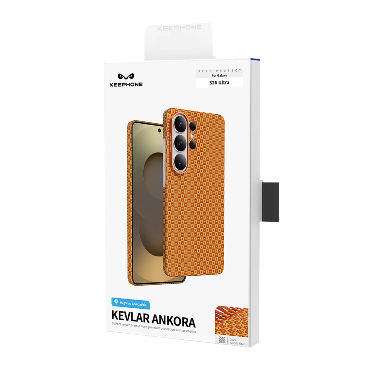 Keephone Samsung Galaxy S26 Ultra Kevlar Ankora Magsafe Kapak