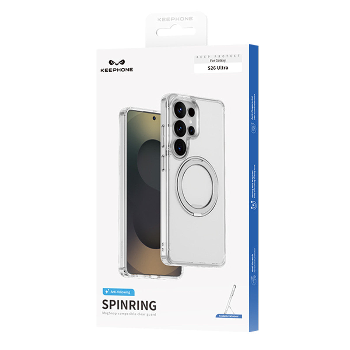 Keephone Samsung Galaxy S26 Ultra Spinring Standlı Magsafe Kapak