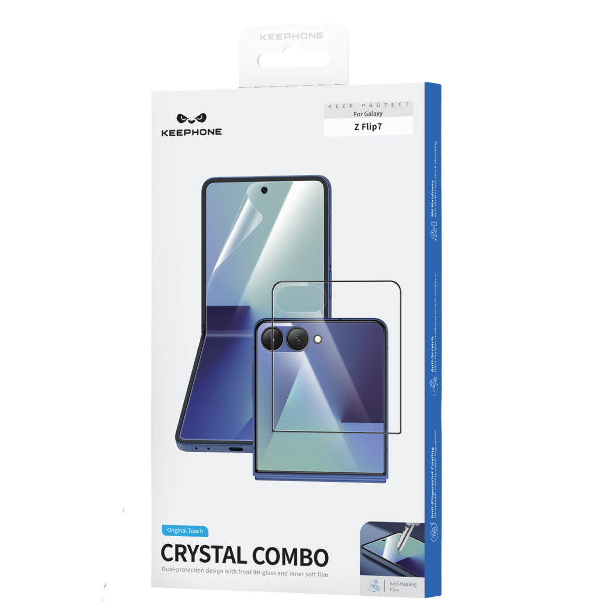 Keephone Samsung Galaxy Z Flip 7 Crystal Combo 2.5D HD Ekran Koruyucu