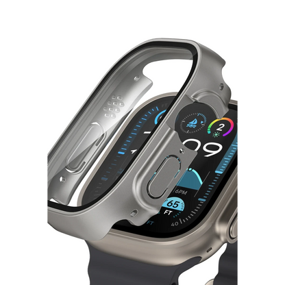 Keephone Apple Watch 42mm 360X Defense Camlı Kasa Ekran Koruyucu - Titanyum