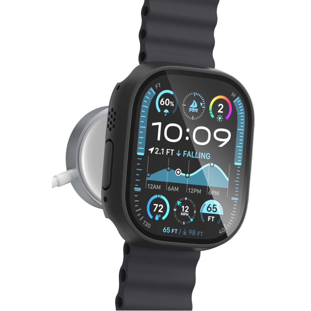 Keephone Apple Watch 46mm 360X Defense Camlı Kasa Ekran Koruyucu