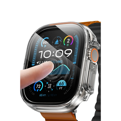 Keephone Apple Watch 46mm Air Armor Camlı Kasa Ekran Koruyucu - Şeffaf