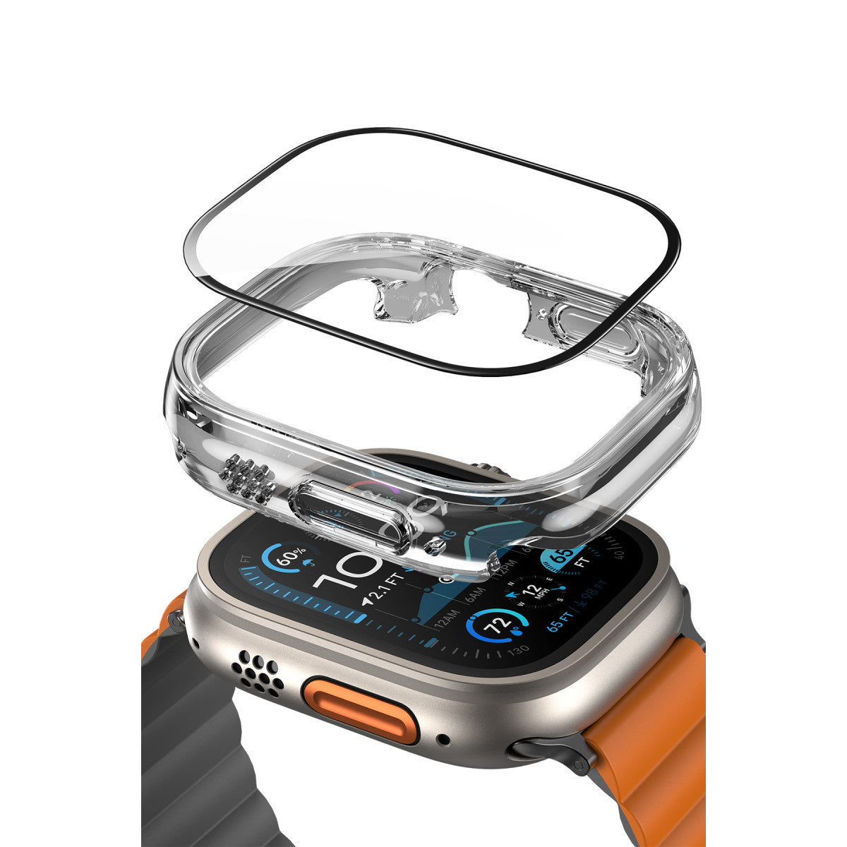 Keephone Apple Watch 46mm Air Armor Camlı Kasa Ekran Koruyucu