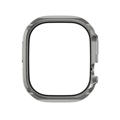 Keephone Apple Watch Ultra 49mm 360X Defense Camlı Kasa Ekran Koruyucu - Titanyum