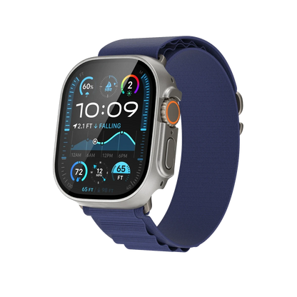 Keephone Apple Watch Ultra 49mm 360X Defense Camlı Kasa Ekran Koruyucu - Titanyum