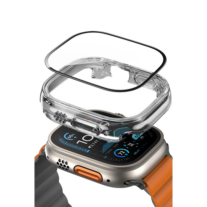 Keephone Apple Watch Ultra 49mm Air Armor Camlı Kasa Ekran Koruyucu - Şeffaf