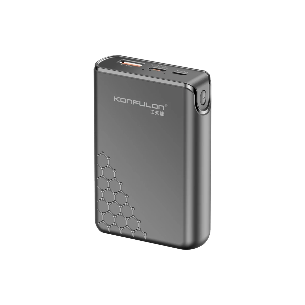 Konfulon A6Q 22.5W Usb 3.0 ve 20W Type-C Çıkışlı 10.000 mAh PD Powerbank - Siyah