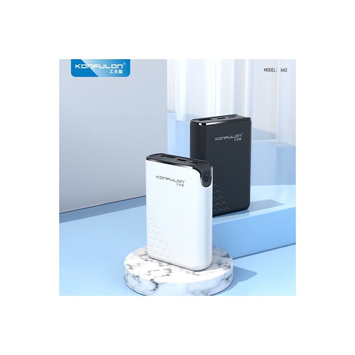Konfulon A6Q 22.5W Usb 3.0 ve 20W Type-C Çıkışlı 10.000 mAh PD Powerbank