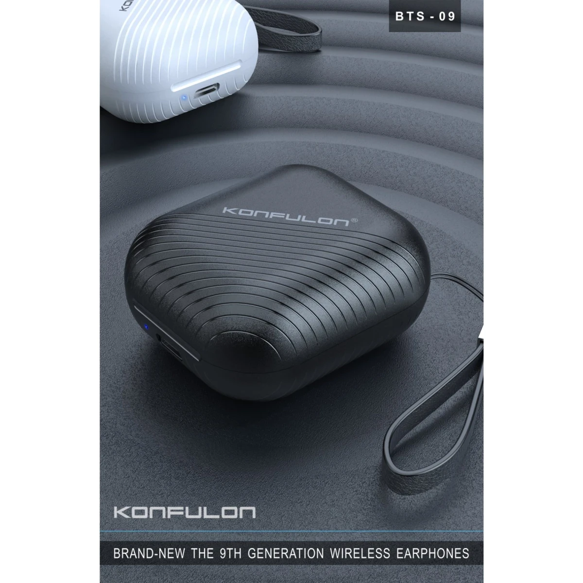 Konfulon BTS09 Kablosuz Airpods Kulaklık - Siyah