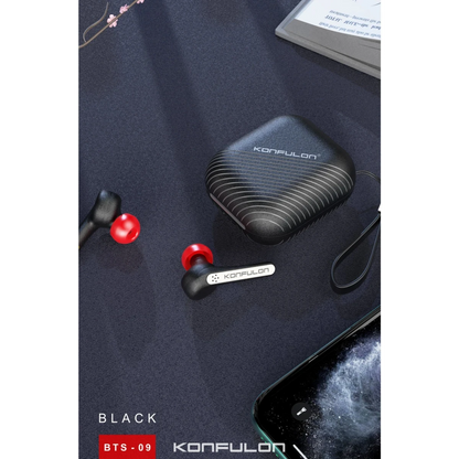 Konfulon BTS09 Kablosuz Airpods Kulaklık - Siyah