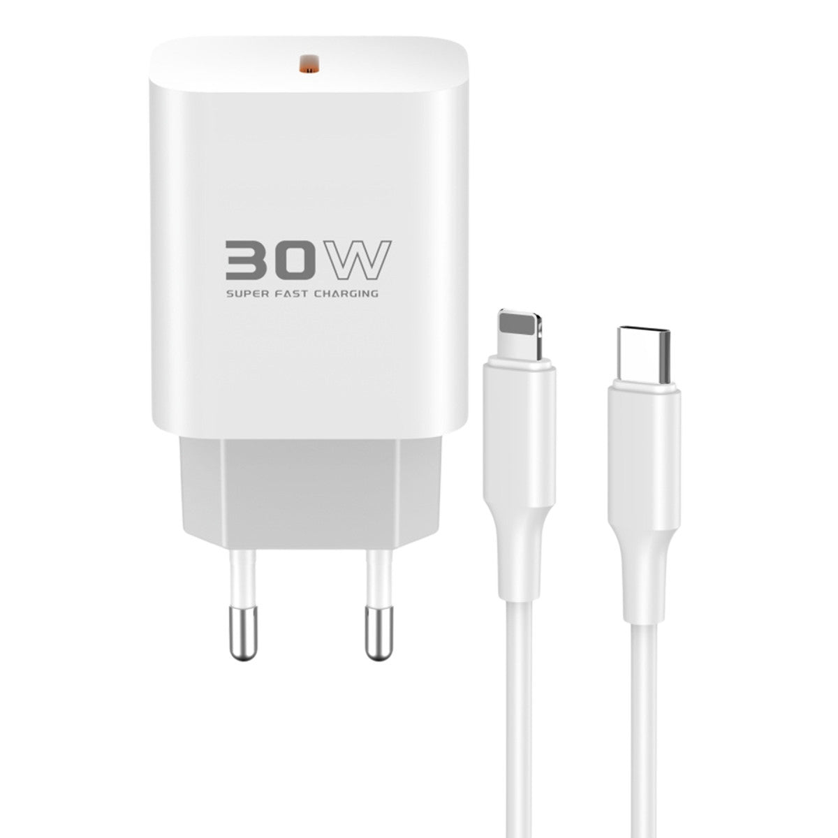 Konfulon C87C 30W Type-C Çıkışlı Ekstra DL50 1M Type-C to Lightning Kablolu PD Şarj Cihazı