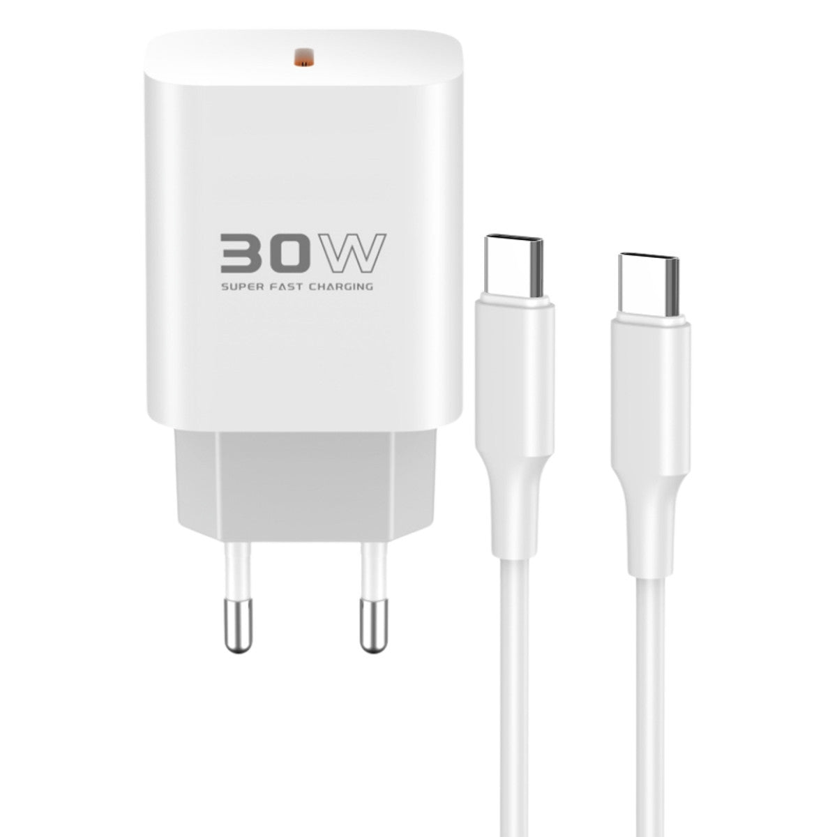 Konfulon C87C 30W Type-C Çıkışlı Ekstra DL51 1M Type-C to Type-C Kablolu PD Şarj Cihazı