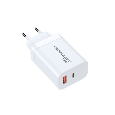 Konfulon C99Q 65W PD Destekli Type-C ve USB Çift Çıkışlı Hızlı Şarj Adaptörü