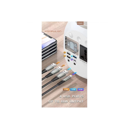 Konfulon CN01 Powerbank 45.000 mAh Kamp Şarj PD - Beyaz