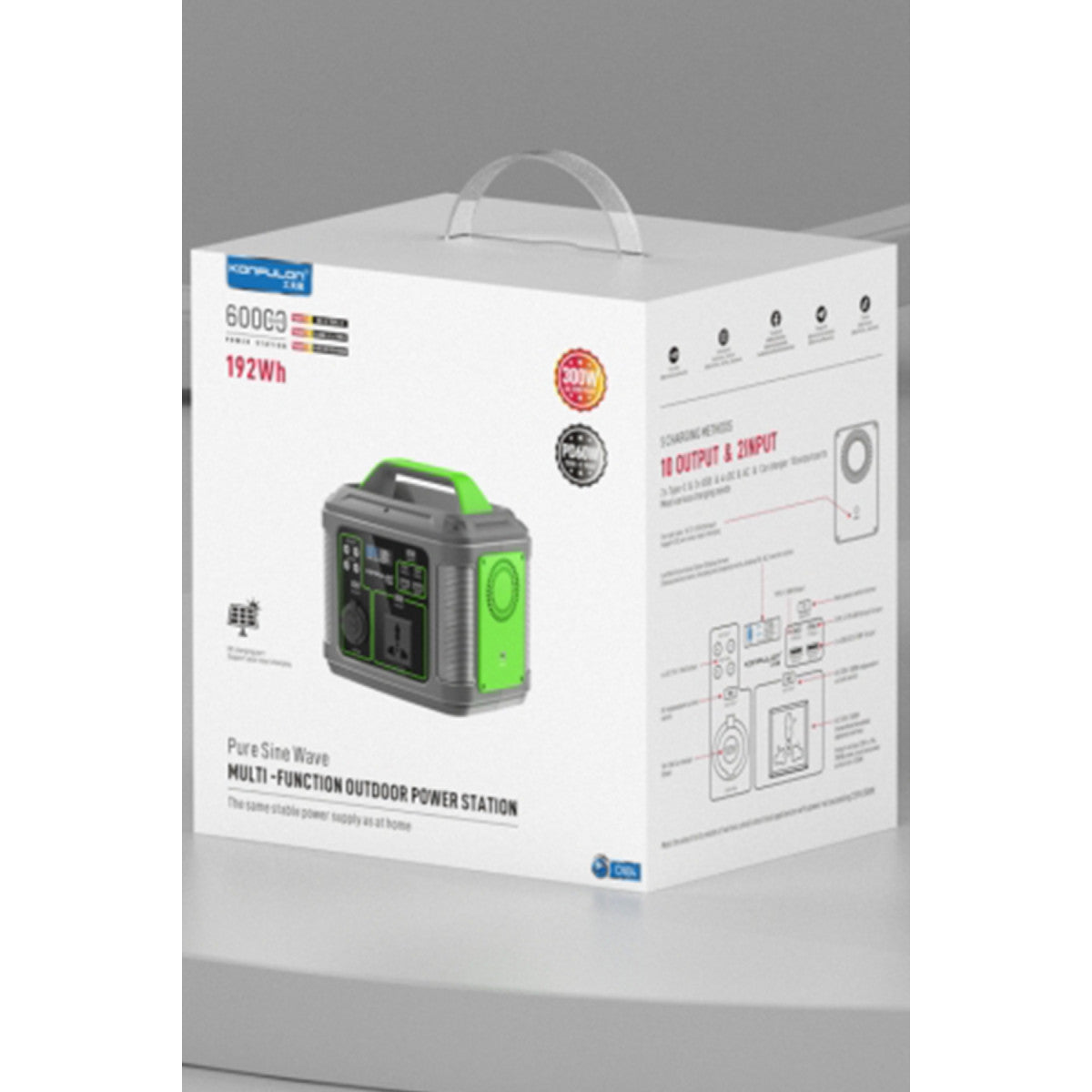 Konfulon CN04 Powerbank 300W 60.000 mAh 5W Led Işıklı Kamp Şarj PD 60W