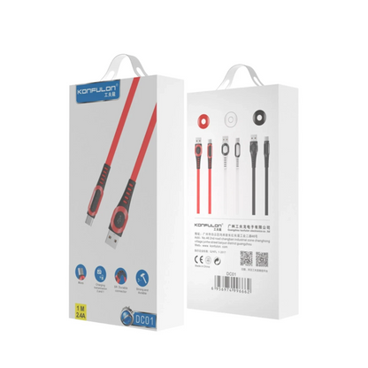 Konfulon DC01 Süper Hızlı Micro USB Kablo 1M 2.4A - Beyaz