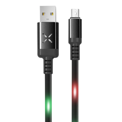 Konfulon DC09 Ses Duyarlı Işıklı Micro USB Kablo 1M 2A - Siyah