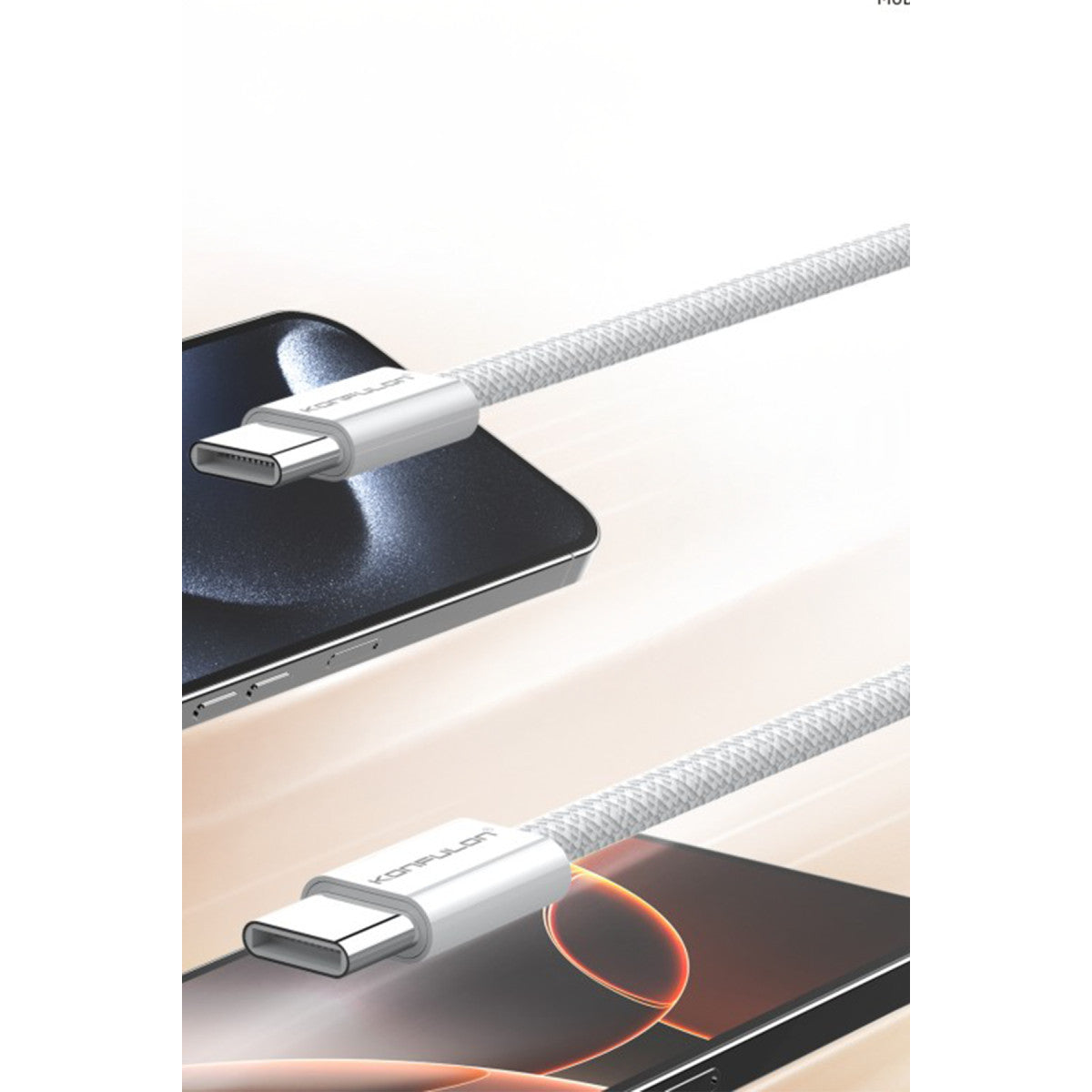 Konfulon DC130 2M 60W Type-C to Type-C Örgülü Hızlı Şarj Kablosu
