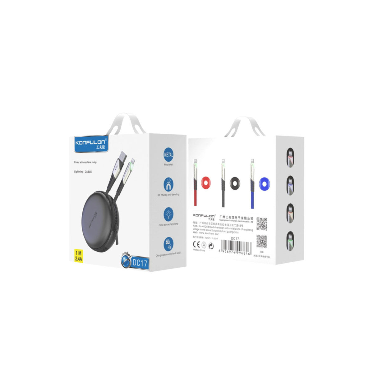 Konfulon DC17 Lightning Kablo iphone Uyumlu 1M 2.4A