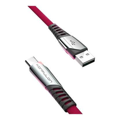 Konfulon DC18 Type-C Kablo 1M 5A - Kırmızı
