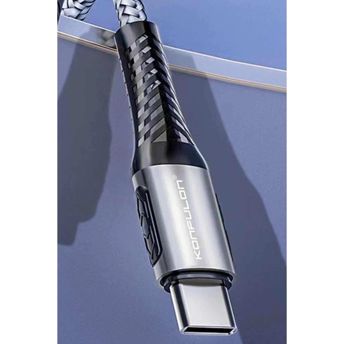 Konfulon DC43 Type-C to Type-C 1M Örgü 60W Hızlı Şarj Kablo - Yeşil
