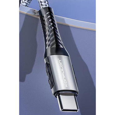 Konfulon DC43 Type-C to Type-C 1M Örgü 60W Hızlı Şarj Kablo