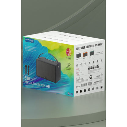 Konfulon F32 2x50W Sürücülü 2 Adet Mikrofonlu BT 5.2 Kablosuz Hoparlör