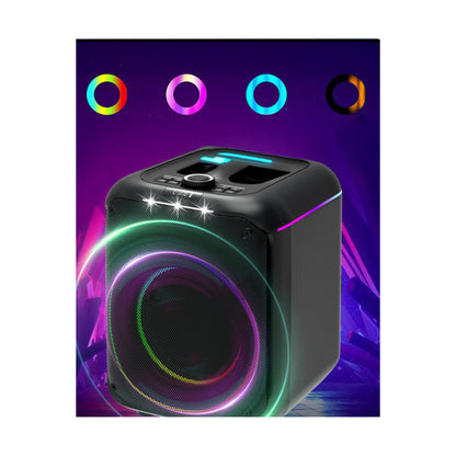 Konfulon F39 25W Sürücülü RGB Işıklı 2 Adet Mikrofonlu Bluetooth 5.3 Kablosuz Hoparlör – Siyah