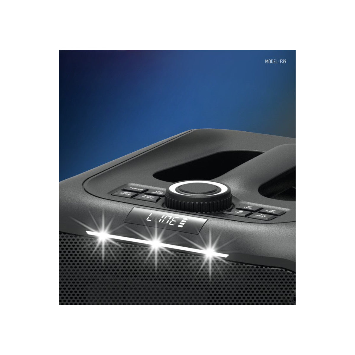 Konfulon F39 25W Sürücülü RGB Işıklı 2 Adet Mikrofonlu Bluetooth 5.3 Kablosuz Hoparlör – Siyah
