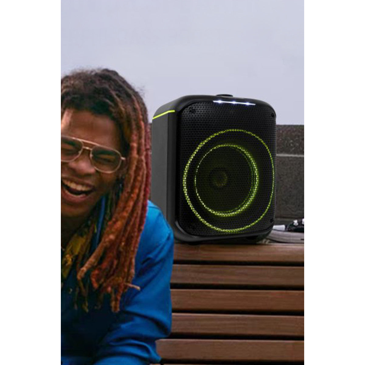 Konfulon F39 25W Sürücülü RGB Işıklı 2 Adet Mikrofonlu Bluetooth 5.3 Kablosuz Hoparlör – Siyah