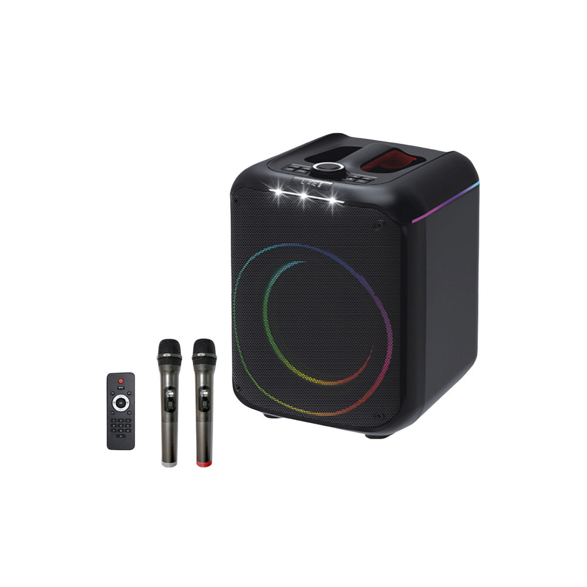 Konfulon F39 25W Sürücülü RGB Işıklı 2 Adet Mikrofonlu Bluetooth 5.3 Kablosuz Hoparlör – Siyah
