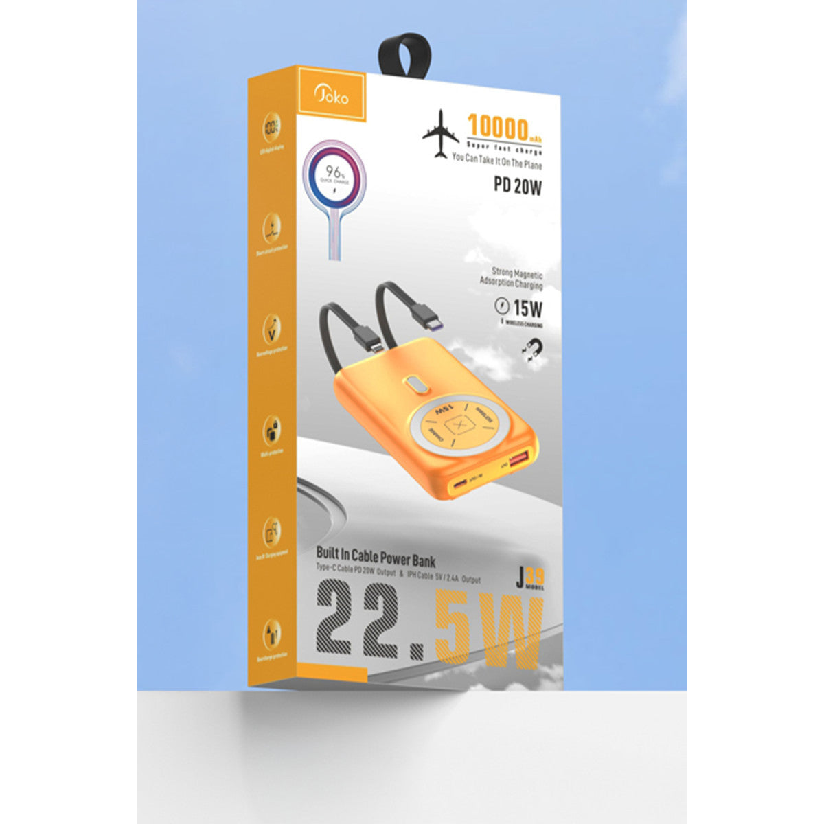 Joko J39 10.000 mAh 20W PD Dahili Kablolu Magsafe Powerbank