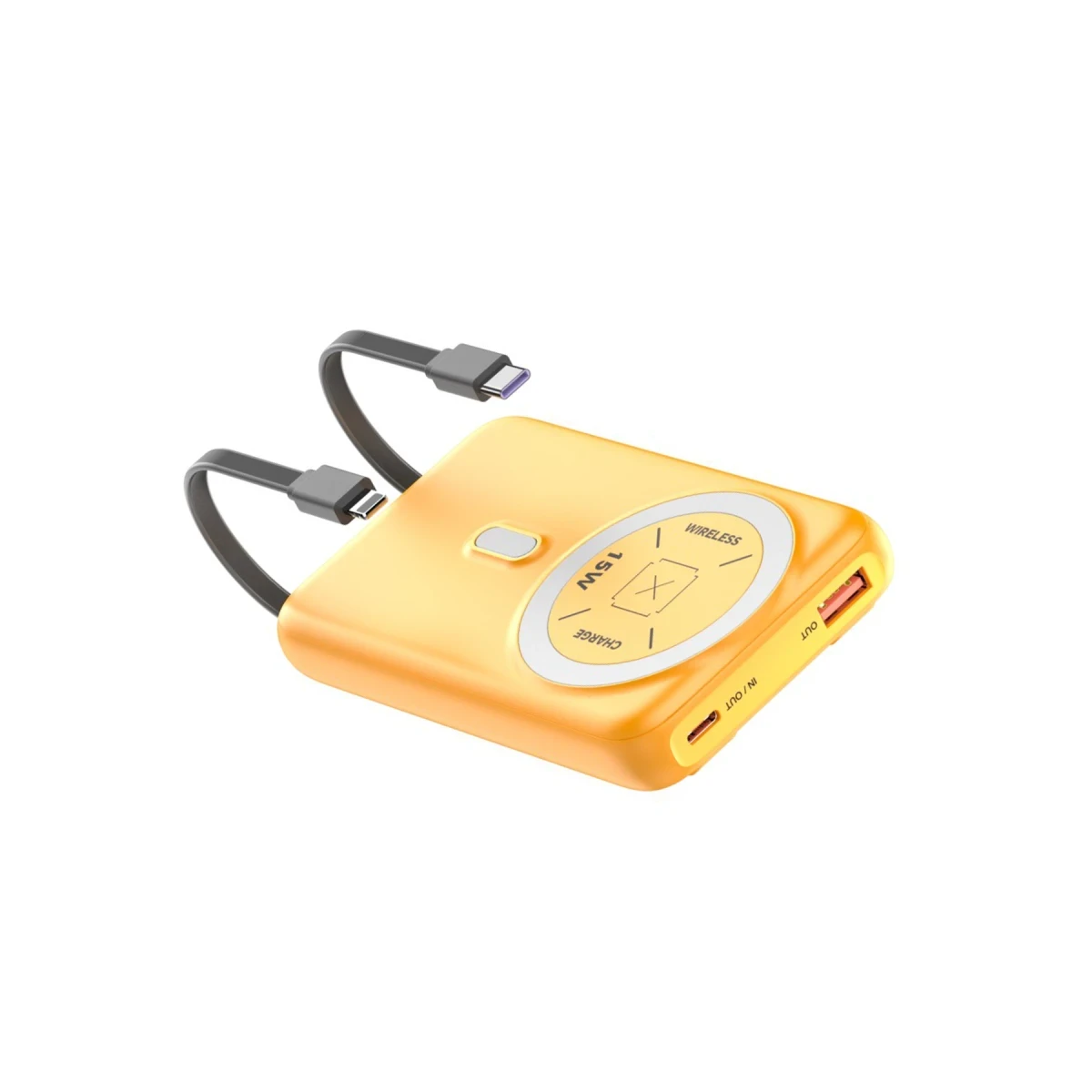 Joko J39 10.000 mAh 20W PD Dahili Kablolu Magsafe Powerbank - Turuncu