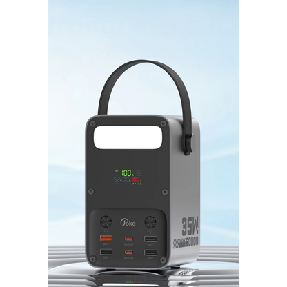 Joko J51 60.000 mAh Dijital Sarj Göstergeli Led Işıklı 35W PD Powerbank - Gümüş