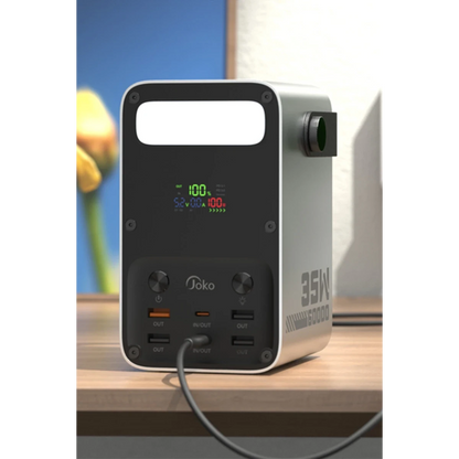 Joko J51 60.000 mAh Dijital Sarj Göstergeli Led Işıklı 35W PD Powerbank - Gümüş