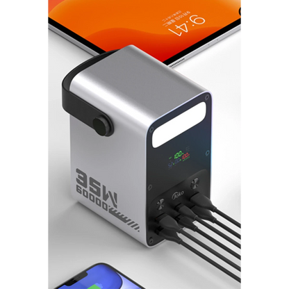 Joko J51 60.000 mAh Dijital Sarj Göstergeli Led Işıklı 35W PD Powerbank - Gümüş