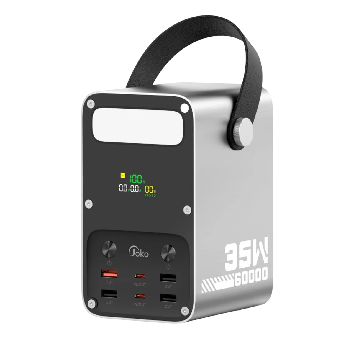 Joko J51 60.000 mAh Dijital Sarj Göstergeli Led Işıklı 35W PD Powerbank - Gümüş