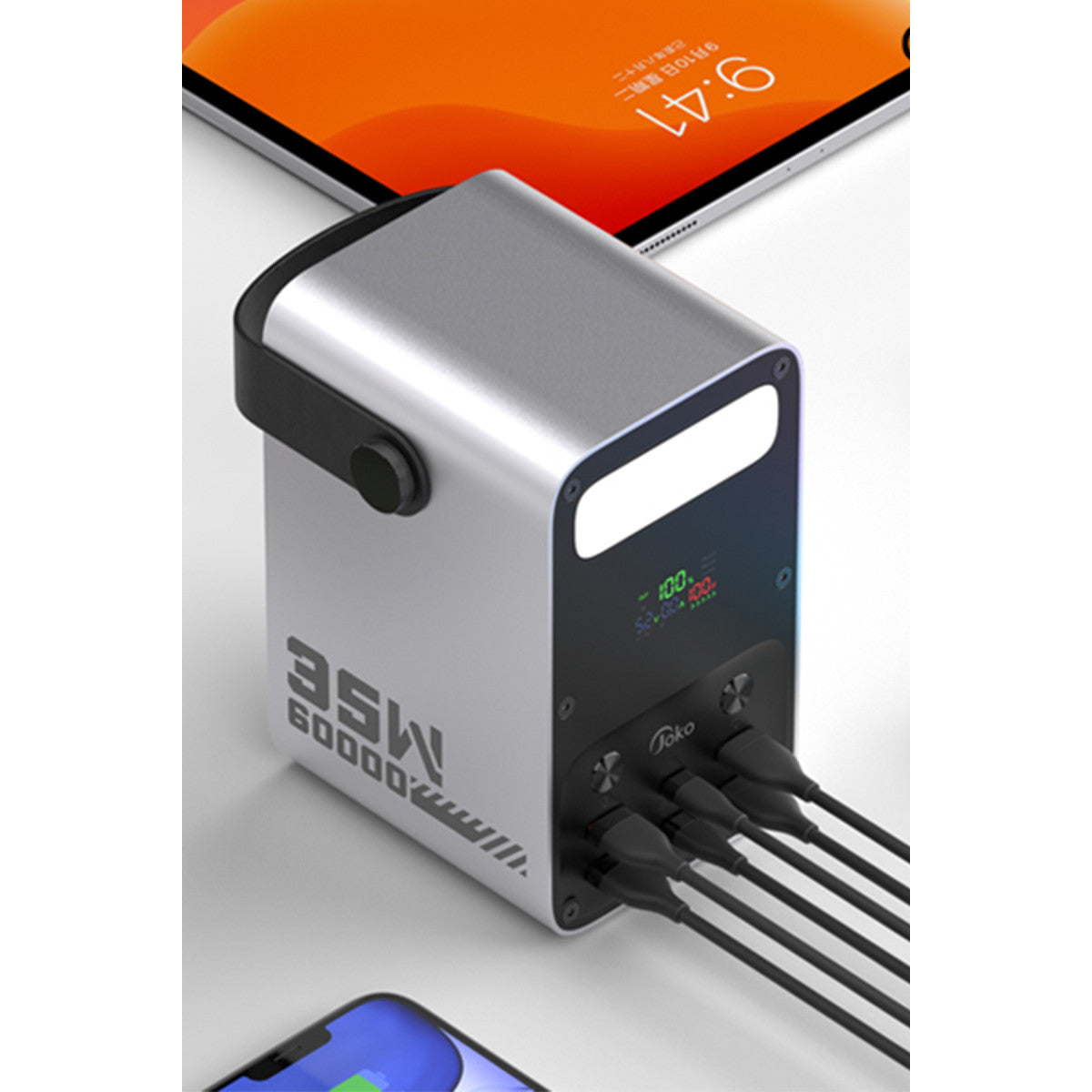 Joko J51 60.000 mAh Dijital Sarj Göstergeli Led Işıklı 35W PD Powerbank
